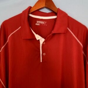 Nike Golf Dri Fit Polo Shirt, mens 2XL Tour Performance, burgundy Size XXL
